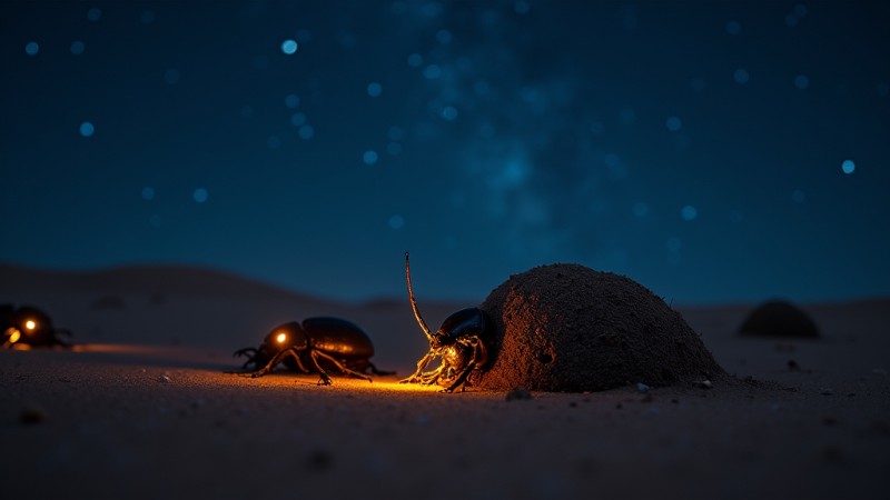 Dung Beetles Inspire Next-Generation Navigation Systems, Concept art for illustrative purpose, tags: nella tecnologia di scarabei - Monok