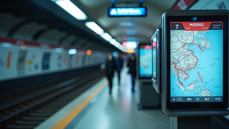 90 Metro Stations in Moscow to Have Digital Navigation by 2030, Concept art for illustrative purpose, tags: di entro il - Monok